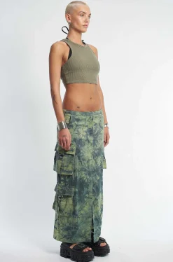 Bleach Cargo Maxi Skirt