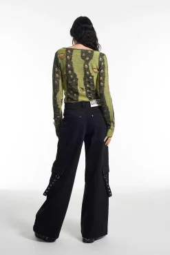 Bug Distressed Long Sleeve Top