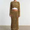Cage Open Knit Maxi Skirt