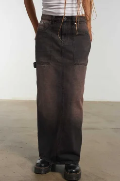 Carpenter Maxi Skirt Brown Wash