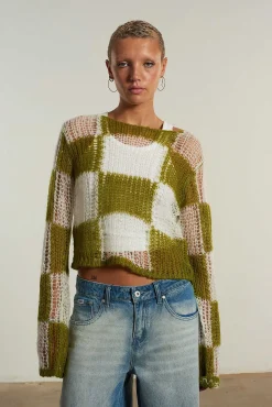 Checkerboard Loose Knit