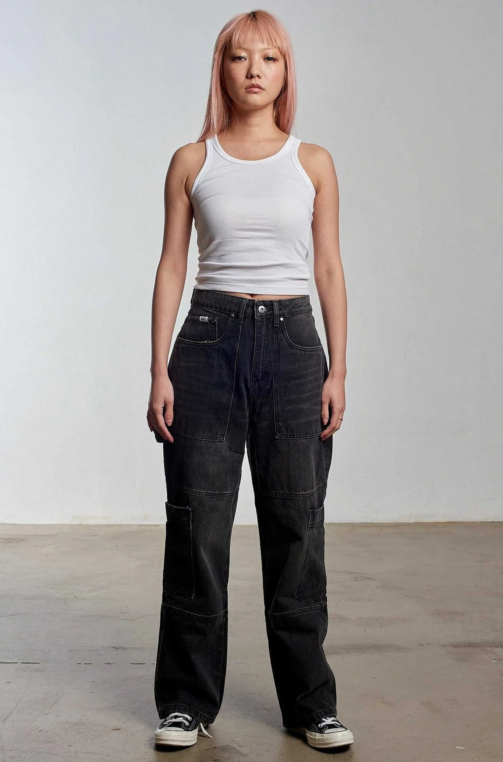Combat Jean Faded Black