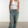 Combat Jean Faded Blue