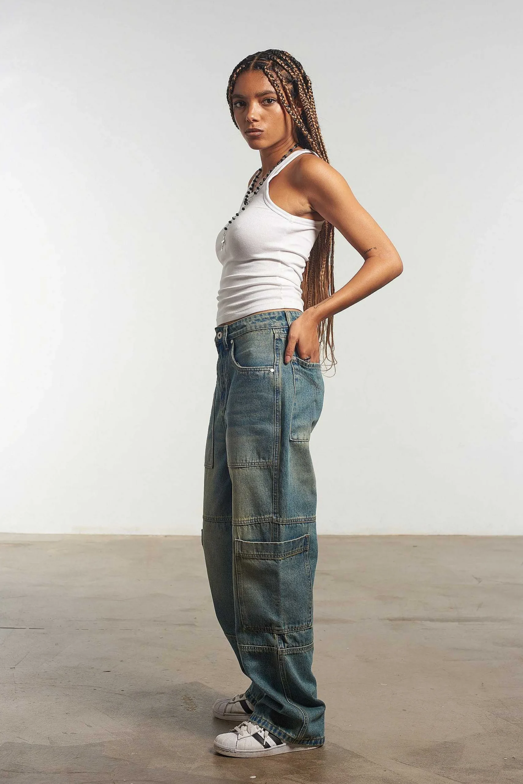 Combat Jean Faded Blue