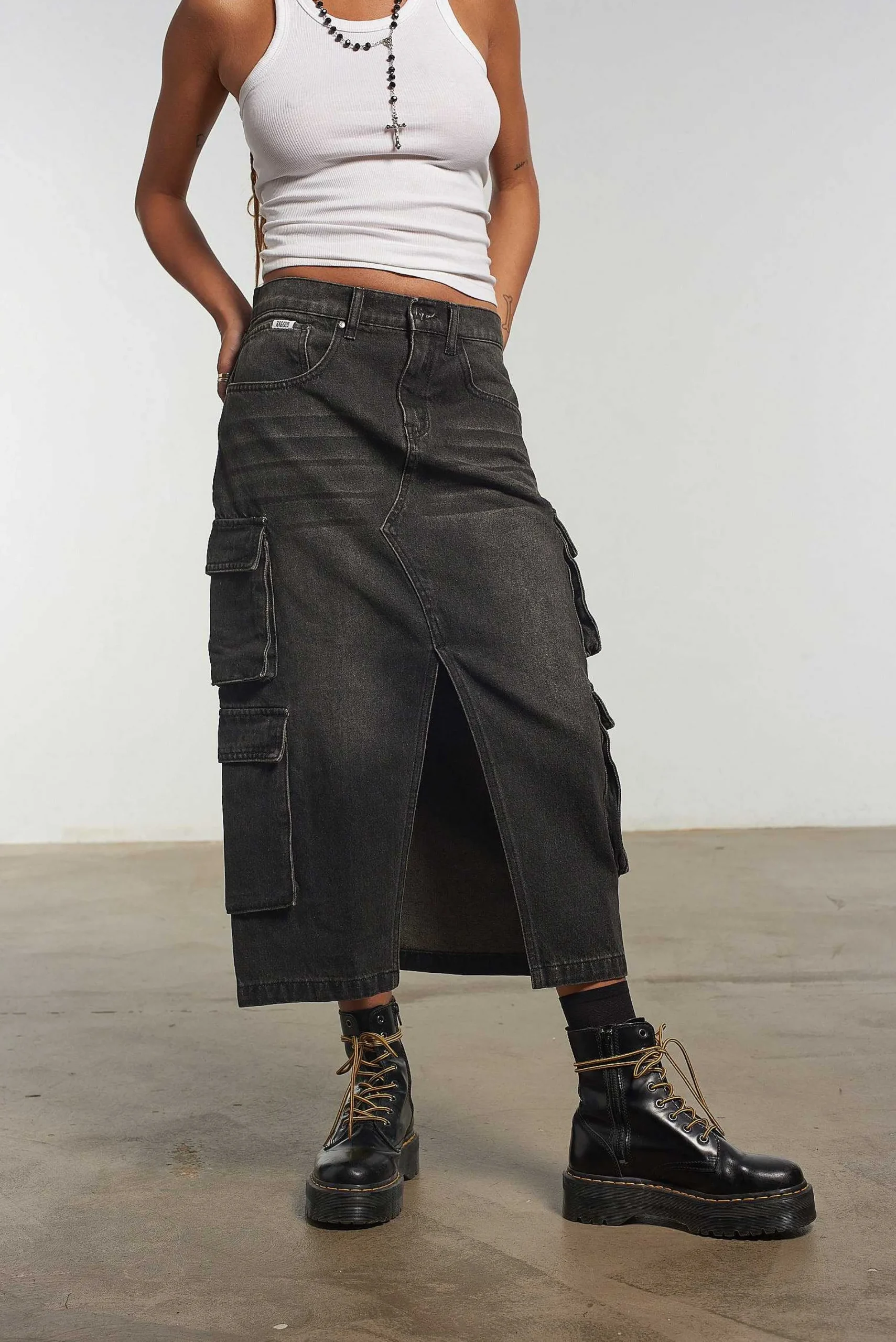 Combat Midi Skirt Black