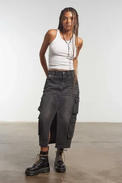 Combat Midi Skirt Black