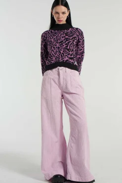Cord Sweeper Jean - Pink