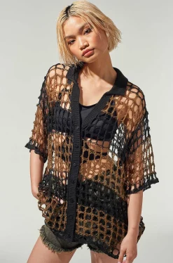 Darkness Open Knit Shirt