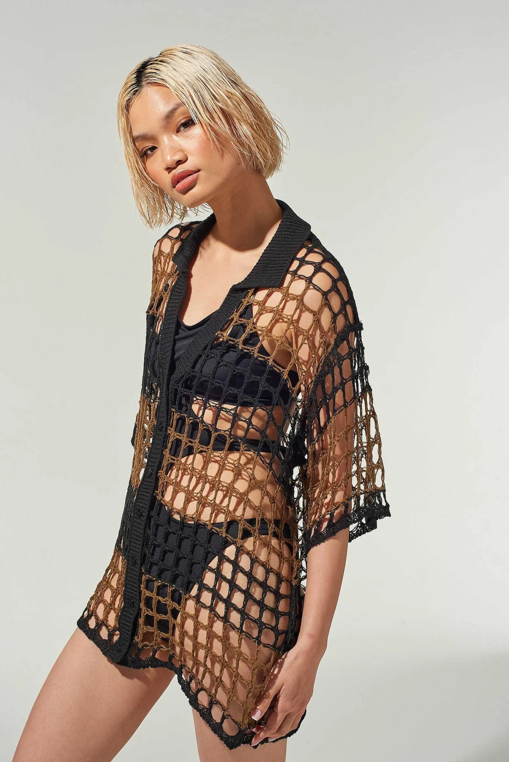 Darkness Open Knit Shirt