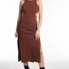 Darkside Vest Dress Brown