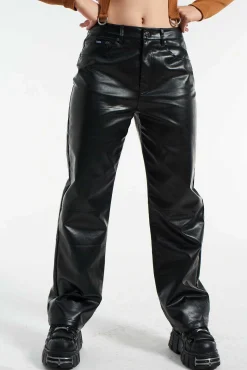 Faux Leather Rider Pants