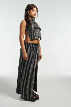 Fracture Maxi Skirt