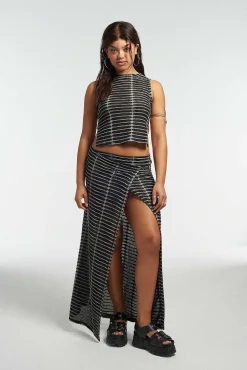 Fracture Maxi Skirt