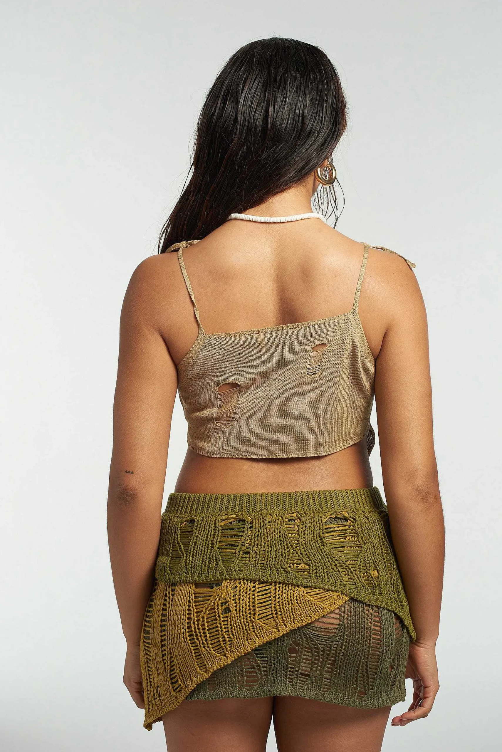 Hex Tie Front Top