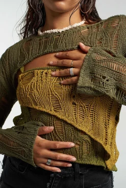 Ivy Layered Ladder Knit Top