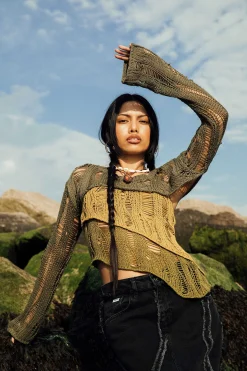 Ivy Layered Ladder Knit Top
