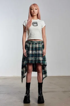 Lore Pleated Tartan Skirt