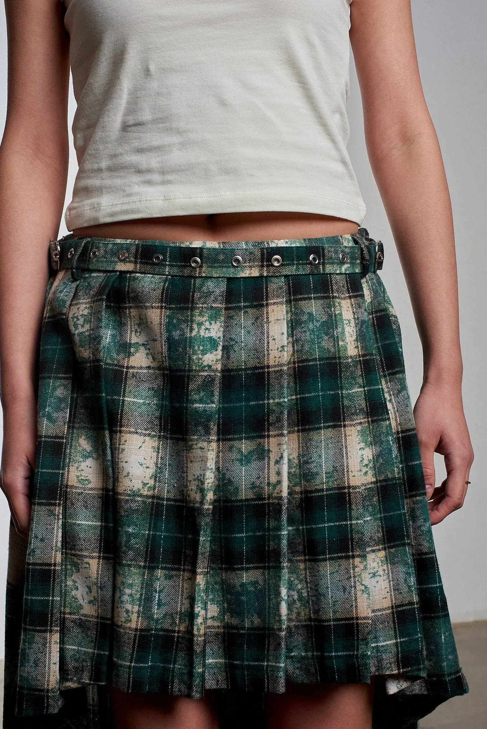 Lore Pleated Tartan Skirt