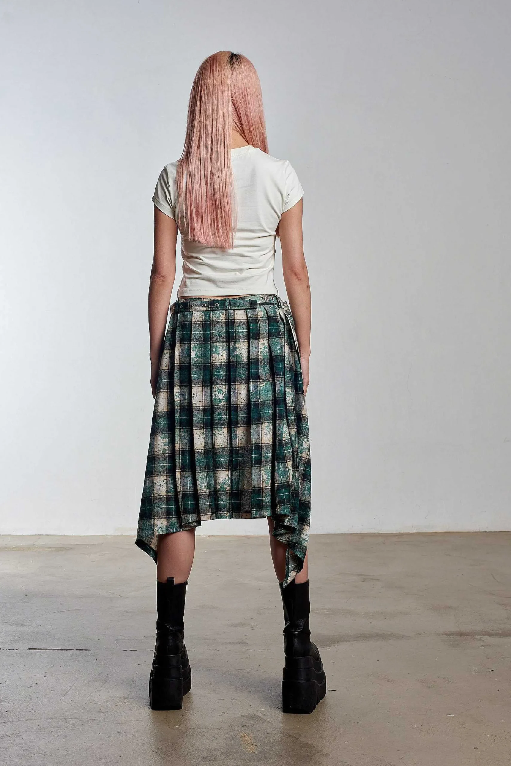 Lore Pleated Tartan Skirt