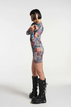 Memories Mesh Long Sleeve Dress