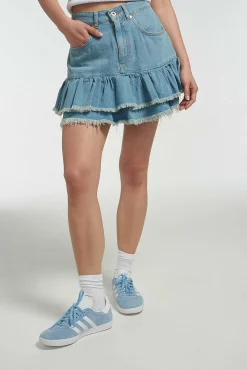 Morticia Mini Skirt Blue