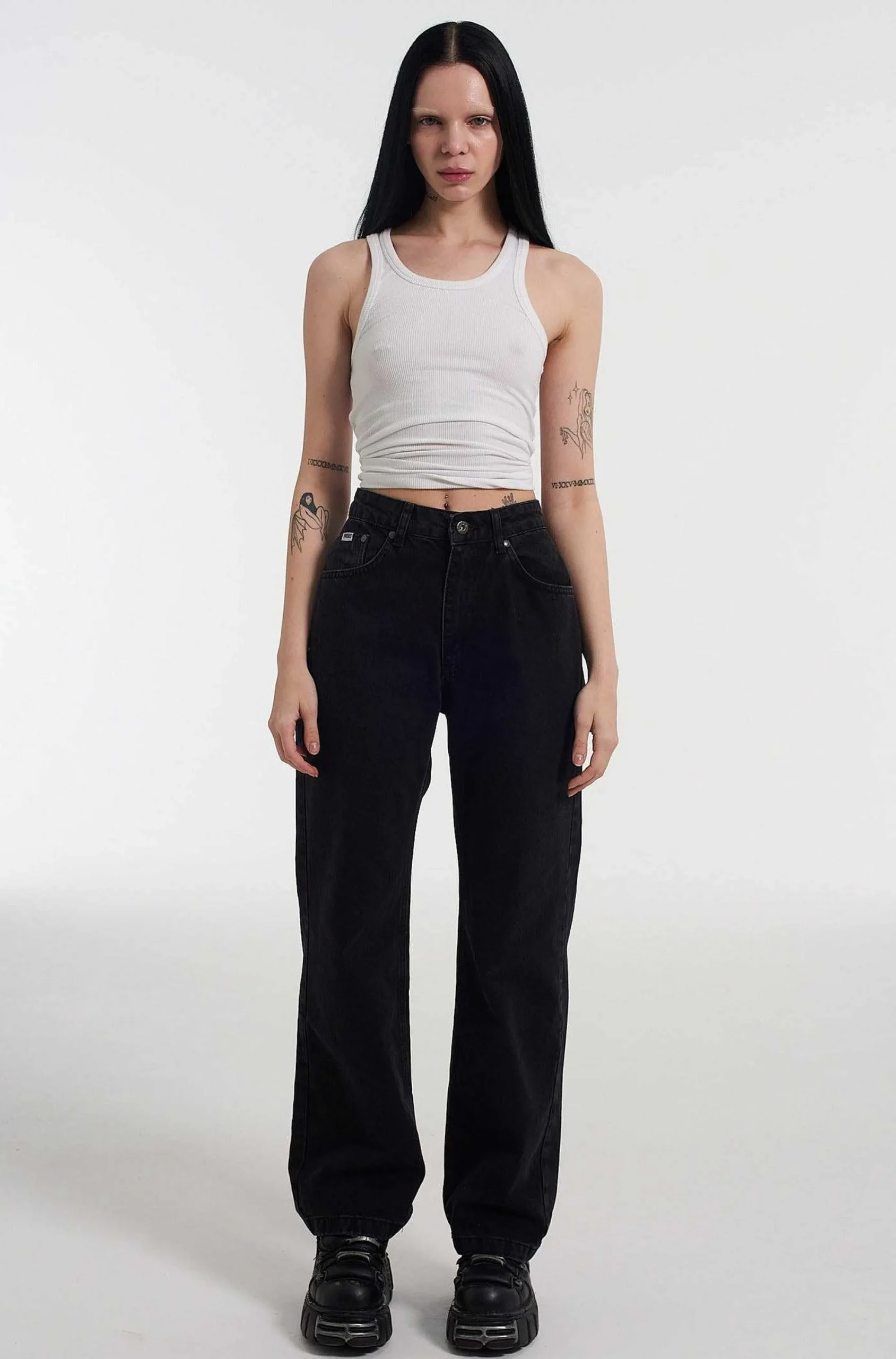 Organic Dad Jean Charcoal