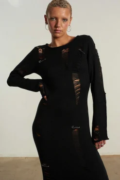 Pin-Up Knit Maxi Dress