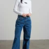 Ragged White Ribbed Long Sleeve Tee