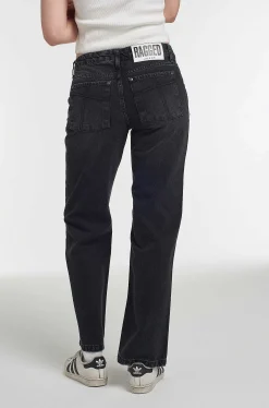 Relaxed Straight Leg Jean Black