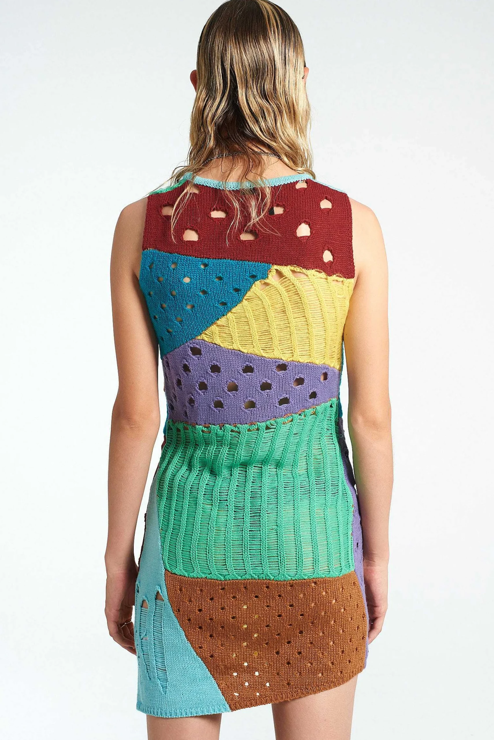 Scavenger Patchwork Knit Mini Dress