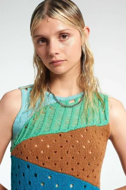 Scavenger Patchwork Knit Mini Dress