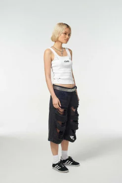 Shredder Distressed Skater Short