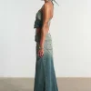 Siren Stud Denim Maxi Skirt