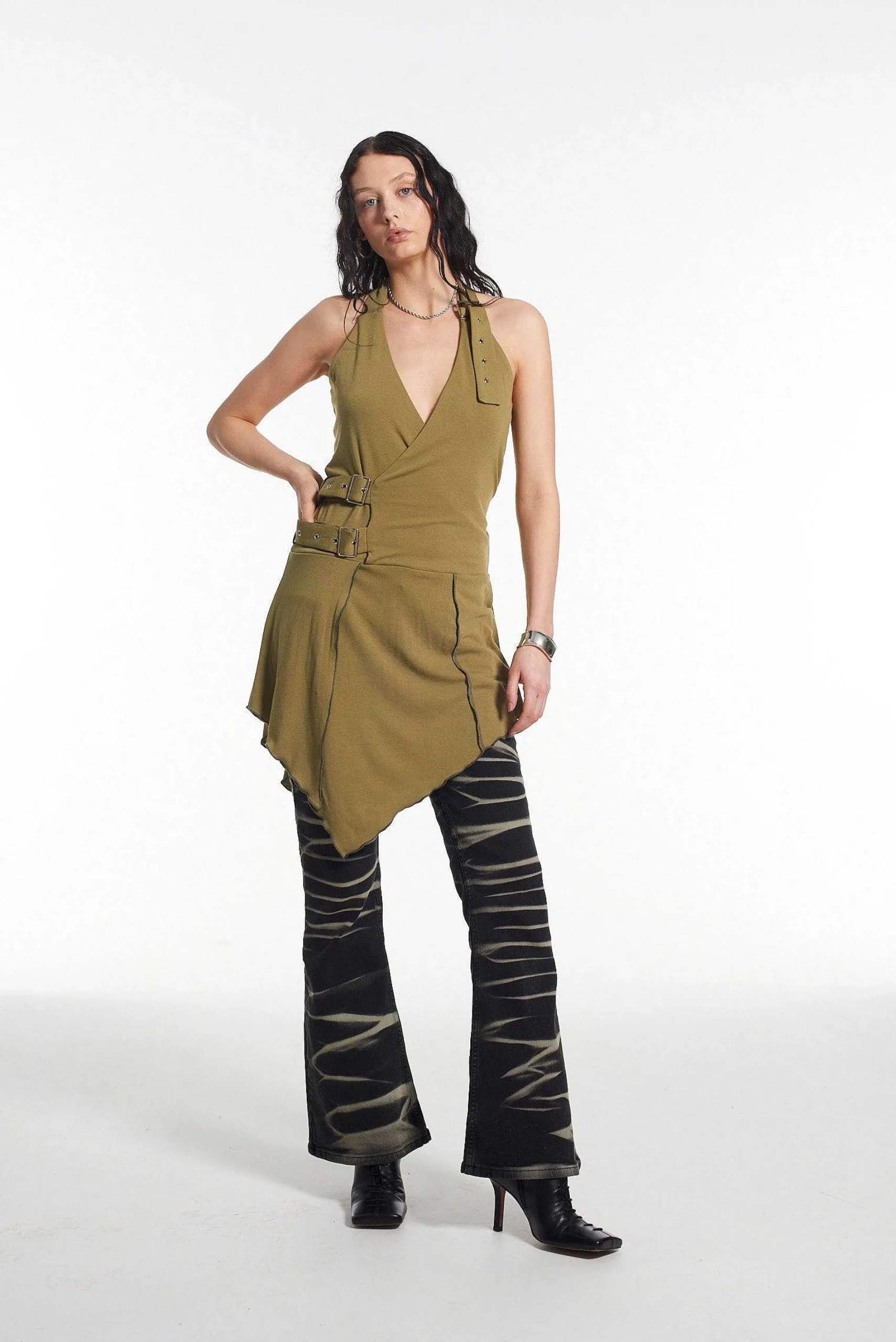 Stranded Halter Neck Dress