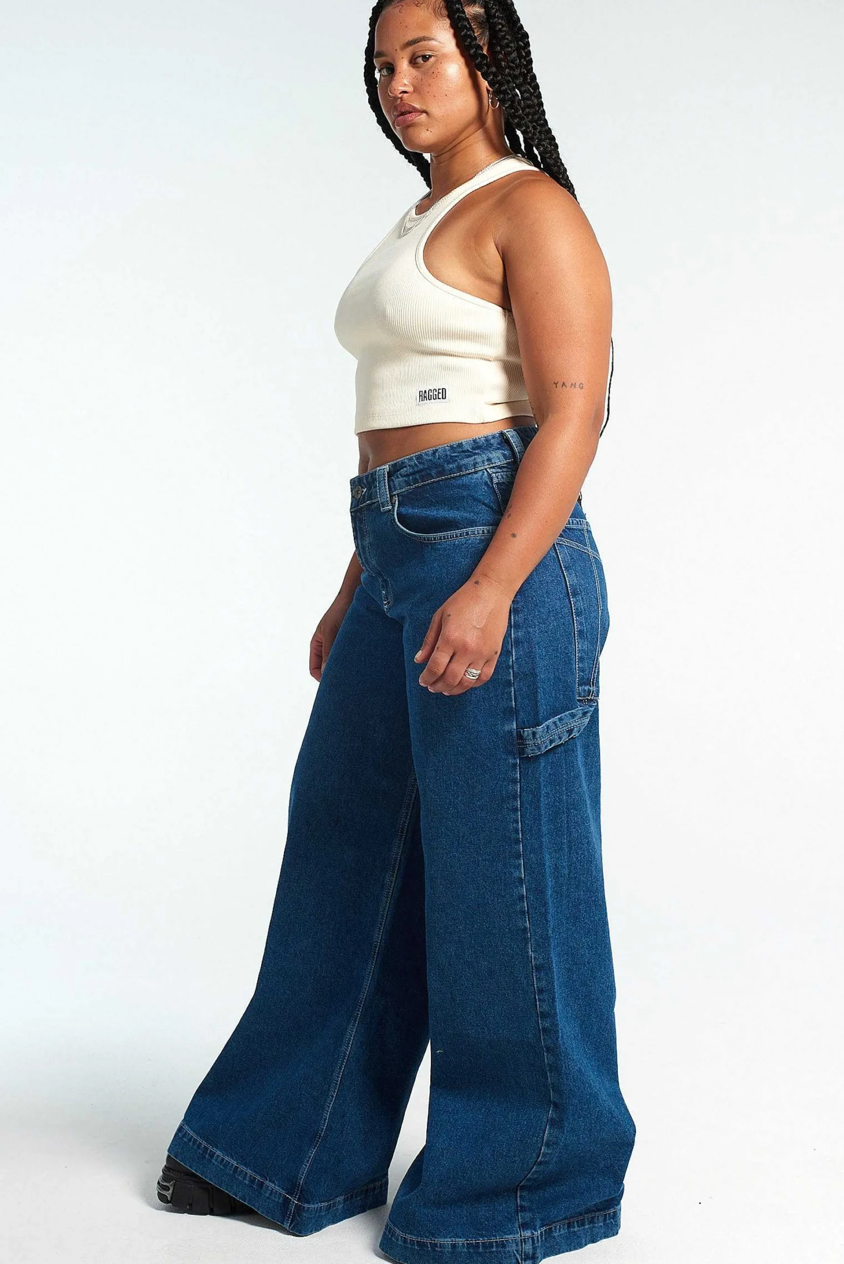 Sweeper Jean Blue