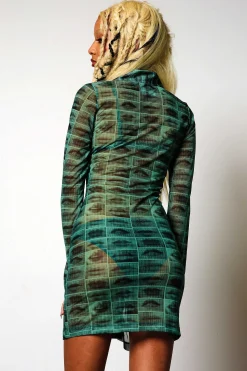 Vocal Mesh Shirt Dress