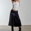Warrior Pleated Midi Skirt