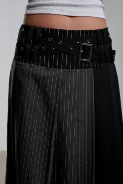 Warrior Pleated Midi Skirt